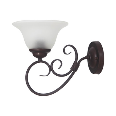 Ganymede Frosted Glass Bronze Up Wall Light