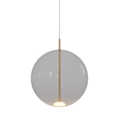 Orb Air Old Brass Clear Glass Ball LED Pendant