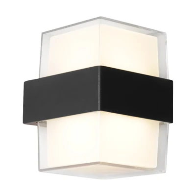 Haast Black 3CCT Outdoor LED Wall Light