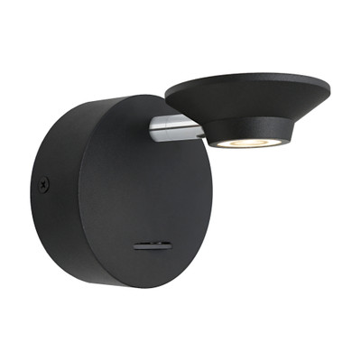 Jorn Black Adjustable Bedside LED Wall Light with Switch