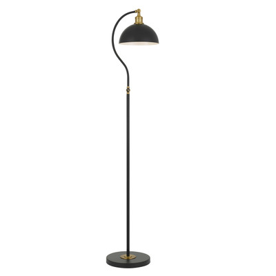 Brevik Adjustable Black Metal Floor Lamp