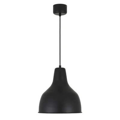 Nesby Satin Black Minimalist Bell Pendant Light