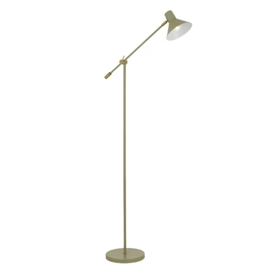 Olav Adjustable Satin Green Modern Floor Lamp