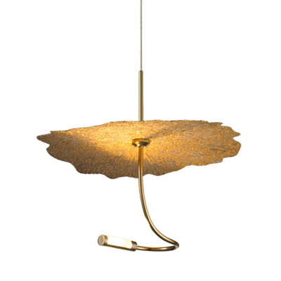 Aviary Gold Falling Leaf Pendant Light - Main