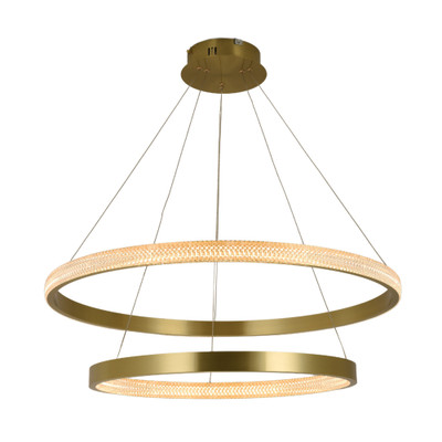 Cirque Gold Two Rings LED Pendant Light
