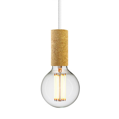 Cork Sand Bulb Pendant Light