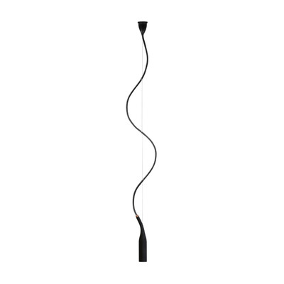 Flex Copper Aluminium Black Textile Pendant Light