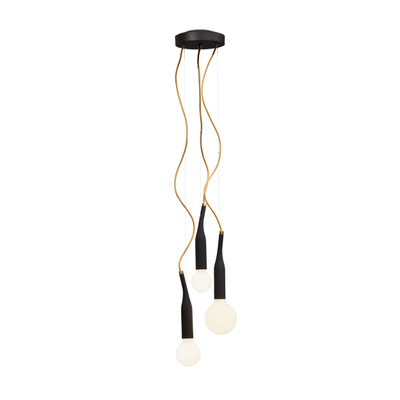 Flex Trio Gold Aluminium Gold Textile Cluster Pendant