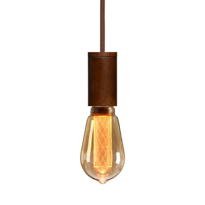 Oden Dark Oak Bulb Pendant Light