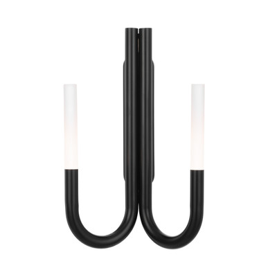 Joshua Black Contemporary LED Candle Wall Light