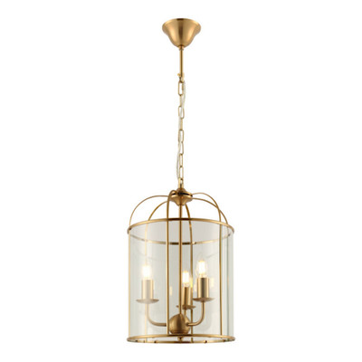 Coakley 3 Light Gold Curved Bell Pendant Light
