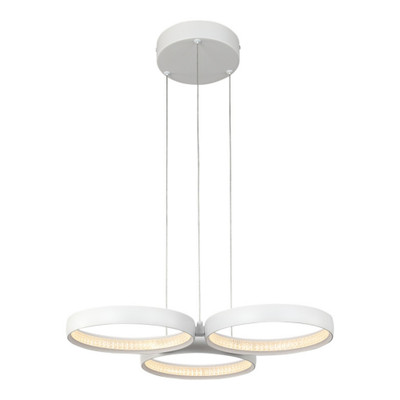 Olympus White 3 Rings CCT LED Pendant Chandelier