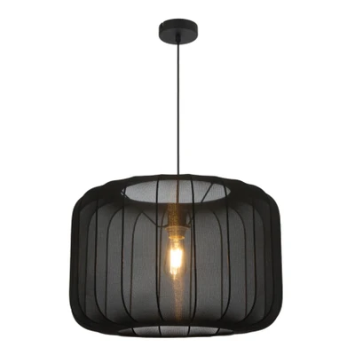 Jeremy Classic Black Fabric Pendant Light