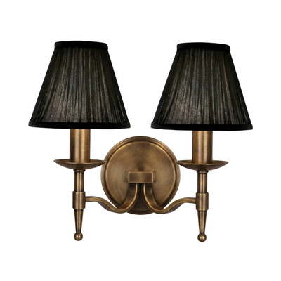 Stanford 2 Light Bronze Wall Lamp - Black