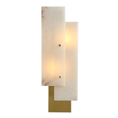 Eos Alabaster Brass Wall Sconce