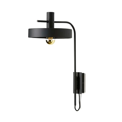Aloa Matt Black Steel Reading Wall Light