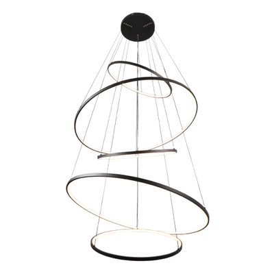 Black Ring 5 Light LED Pendant Chandelier