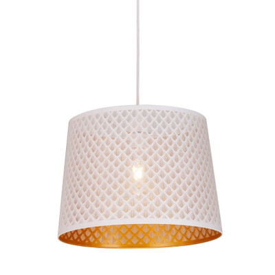 Ipil White Tapered Laser Cut Pendant - Geometry