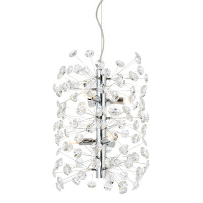 Lerida 6 Light Chrome Sputnik Vertical Pendant Light