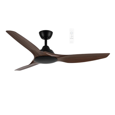 Impact 52 Smart DC Ceiling Fan - Black & Walnut