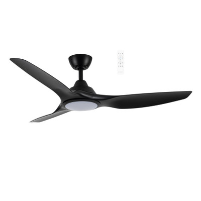 Impact 52 Smart DC Ceiling Fan with LED Light - Matt Black