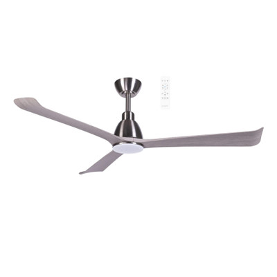 Polo 52 Smart DC Ceiling Fan with LED Light - Nickel & Driftwood