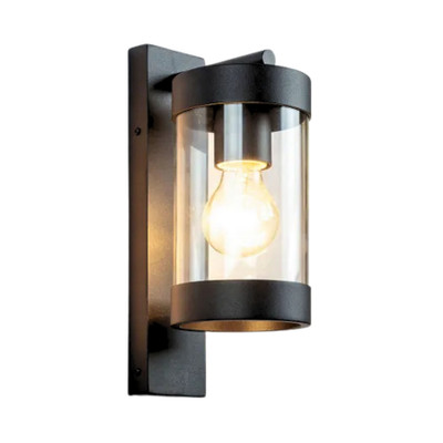 Idaho Black IP43 Modern Wall Light