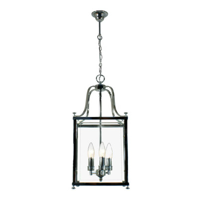 Michigan 3 Light Chrome Lantern Pendant Light