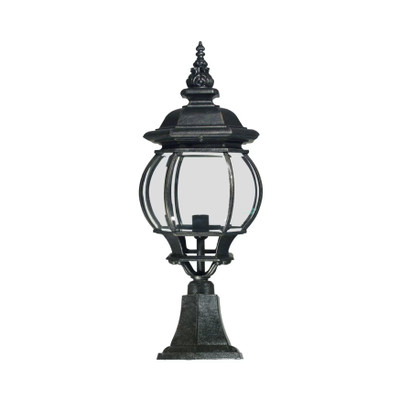 Flinders Exterior Antique Black Pillar Light