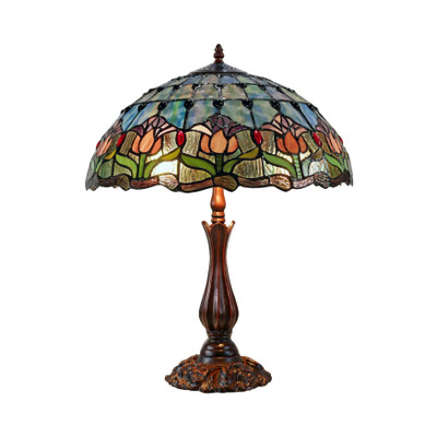 Mauve Tulip Tiffany Table Lamp
