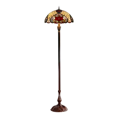 Alicia Wide Dome Tiffany Floor Lamp