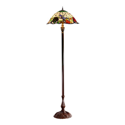 Rose & Dragonfly Tiffany Floor Lamp