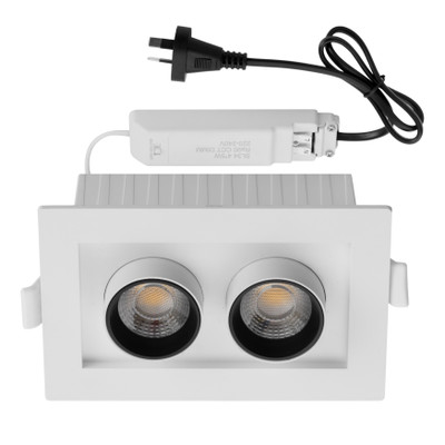 Thane White Adjustable 2 Light Dimmable 3CCT LED Downlight