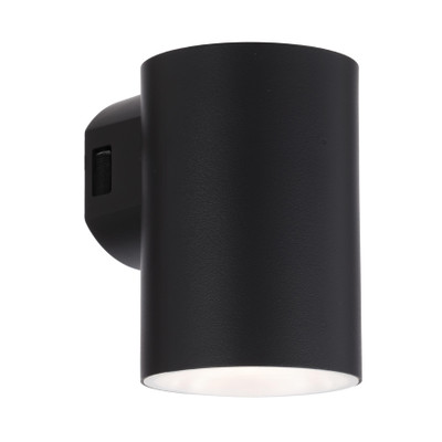 Yilan Black Rounded 3CCT LED Solo Wall Light