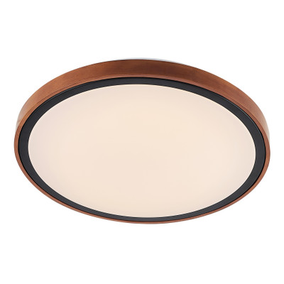 Telford Walnut Wood Circular 3CCT LED Ceiling Light