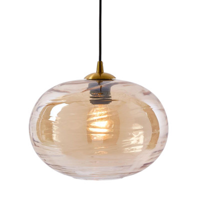 Penha Amber Glass Rotund Pendant Light