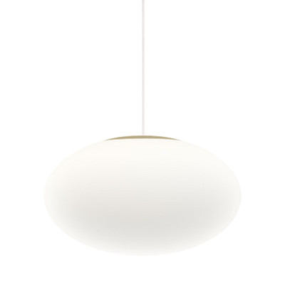 Obitron Brass Oblate Glass LED Pendant Light