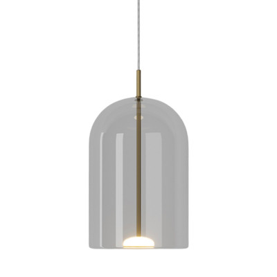 Elong Air Clear Glass Old Brass Pendant Light