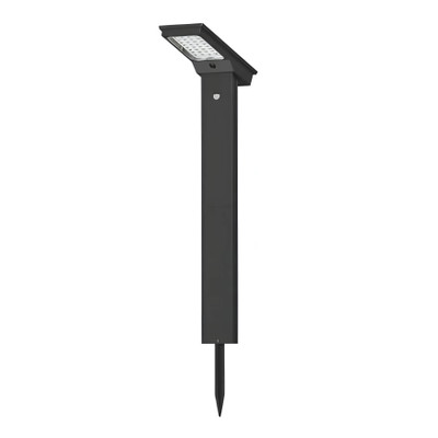 Nera Black Bollard Light with Motion Sensor