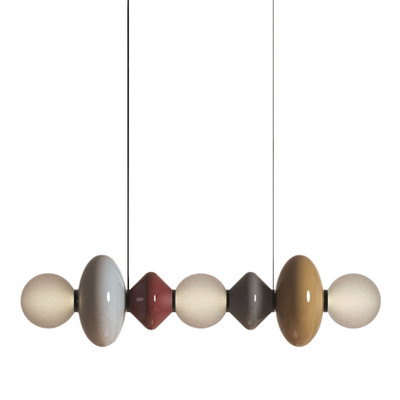 Mapi Multicoloured Horizontal Pendant Light - Blue/Brown