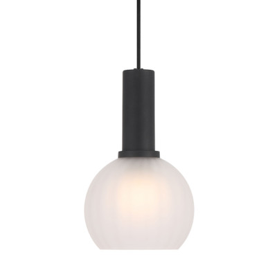 Aosta Dome-Shaped Frosted Black Pendant