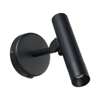 Almudaina Black Steel LED Spot Wall Light with Switch