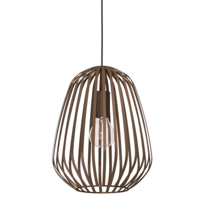 Espinal Tall Bronze Steel Cage Pendant Light