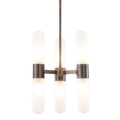 Hepburn 6 Light Antique Brass Statement Pendant