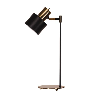 Ava Brushed Brass Scandustrial Table Lamp