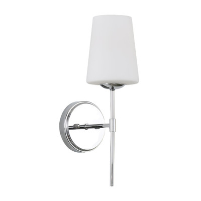 Knoxville Tapered Glass Chrome Modern Wall Light