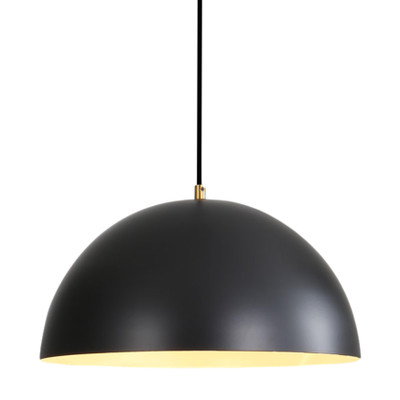 Lugano Black Dome Modern Pendant Light