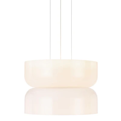 Sagama Opal White Double Glass Wide Bell Pendant
