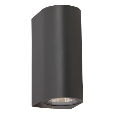 Eros Black Round Up Down Exterior Wall Light