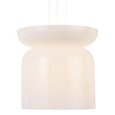 Sagama Opal White Double Glass Dome Bell Pendant